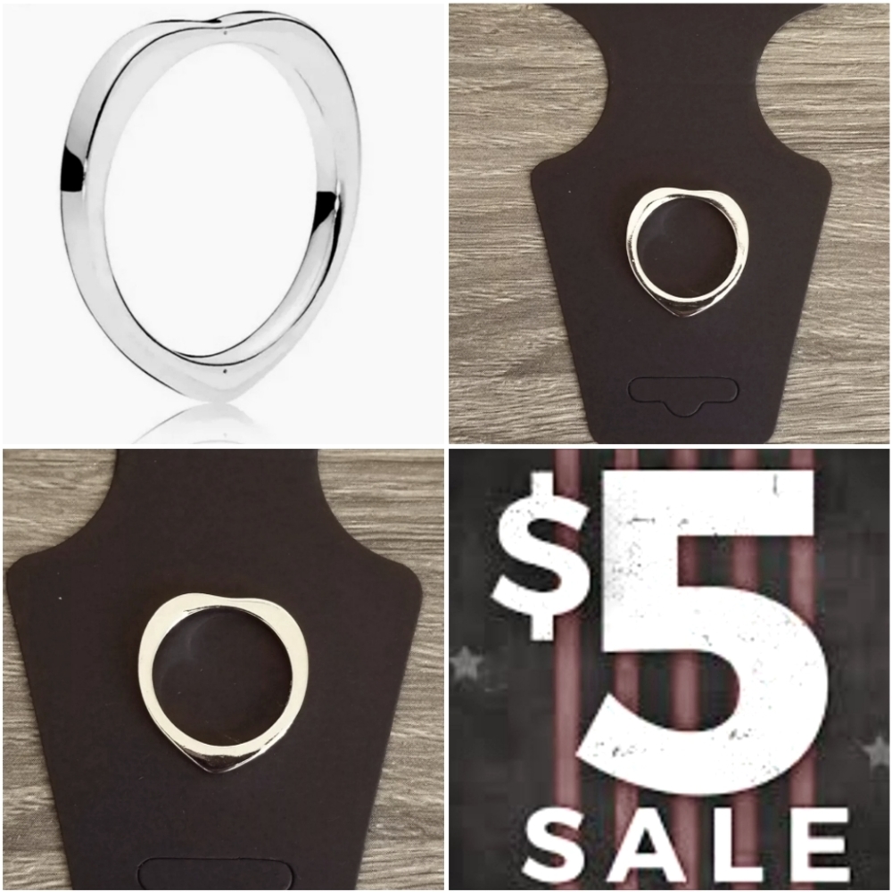 CLEARANCE! Stackable! Heart Band Ring Sizes 6